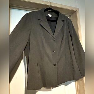 Plus Size Dress Dark Gray Blazer